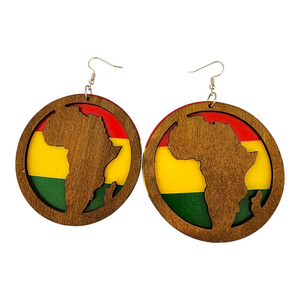 Africa Wood Earrings