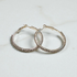 Silver Crystal Hoop Earrings
